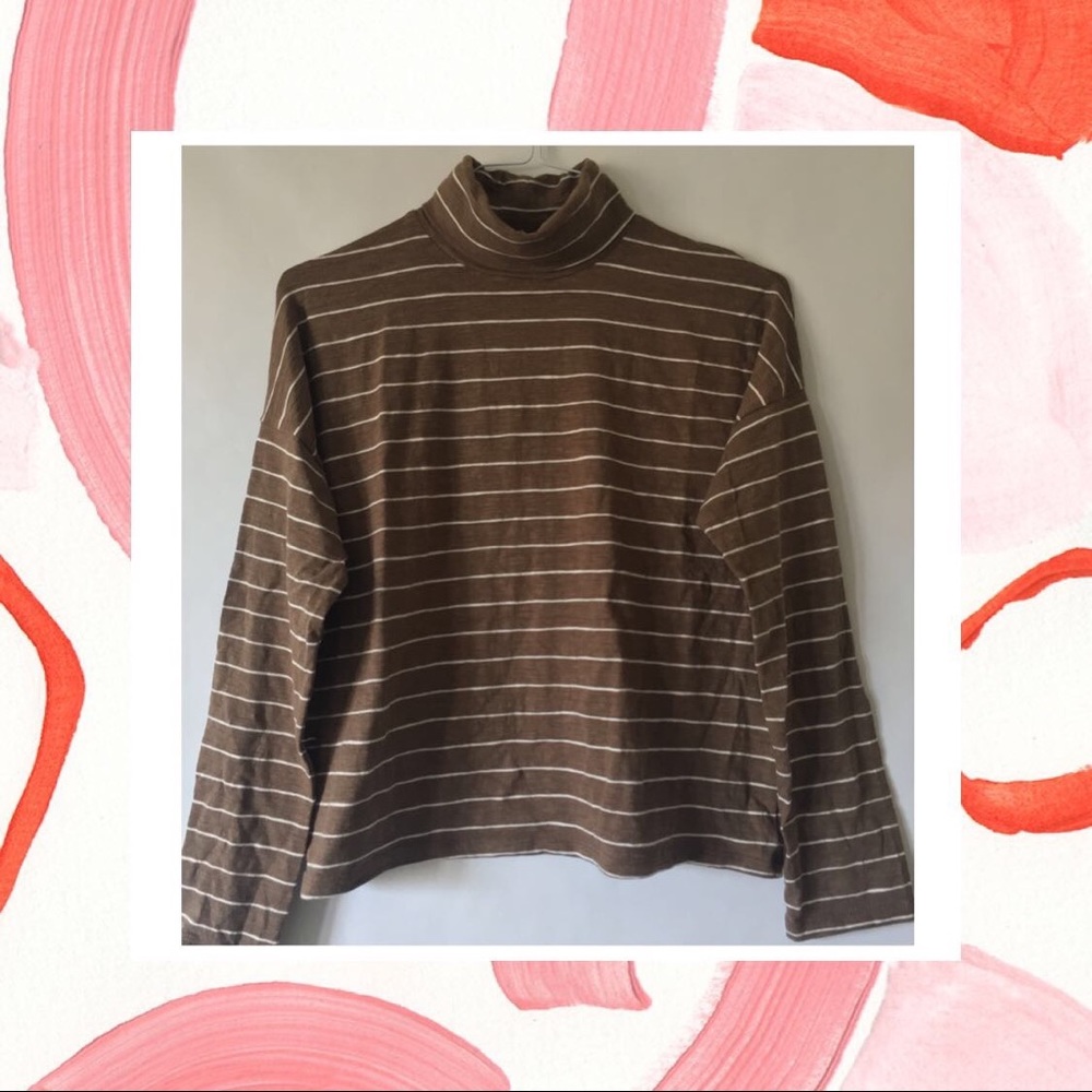 Madewell - boxy turtleneck in stripe